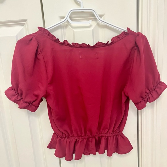 Urban Outfitters Riley Ruffle Tie-front Blouse - Picture 6 of 7